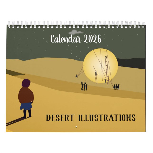 Wüstenillustrationen-Kalender Kalender (Titelbild)