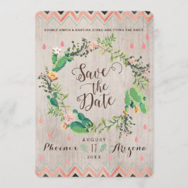 Wüstenkaktus für Wasserfarben: Hochzeitspass die D Save The Date
