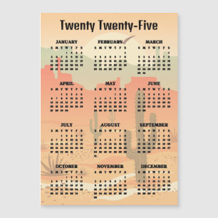 Wüstenkaktus-Landschaftsdesign Magnetkarte