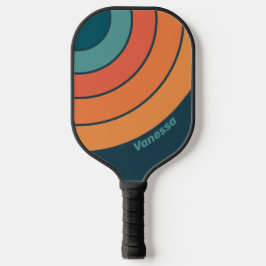 Wüstenkaktus Sonnenaufgangskreislauf Streifen mit  Pickleball Schläger