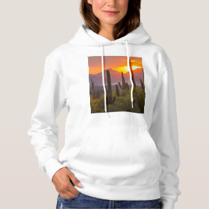 Wüstenkaktus Sonnenuntergang, Arizona Hoodie