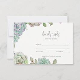 Wüstenkaktus Succulents Wedding rsvp