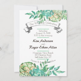 Wüstenkaktus Sukkulente Hochzeitsfeiern Einladung