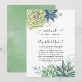 Wüstenkaktus Sukkulents Online Virtual Wedding Einladung