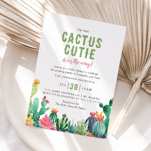 Wüstenkaktus Süße Mädchen Baby Shower Einladung