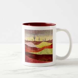 Wüstenkaktuslandschaft Zweifarbige Tasse