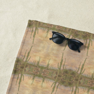 Wüstenkaktuspflanzen auf Holzkorn Foto Bild Strandtuch
