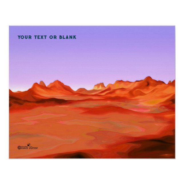 Wüstenkalm Poster (Vorderseite)