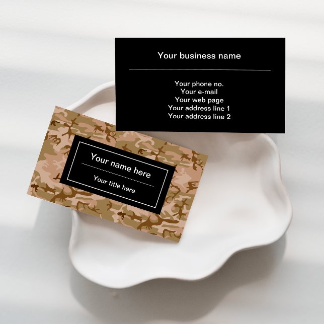 Wüstenkampfmuster, militärisches Muster, Armee Visitenkarte (Von Creator hochgeladen)