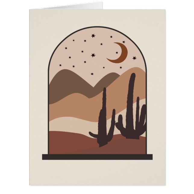 Wüstenlandschaft, Arizona, Boho-Abstraktkunst (Vorderseite)