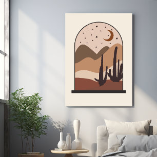 Wüstenlandschaft, Arizona, Boho-Abstraktkunst Leinwanddruck