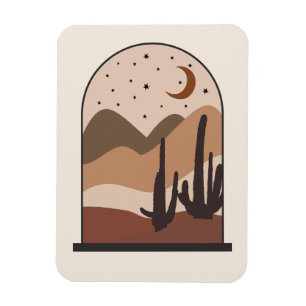 Wüstenlandschaft, Arizona, Boho-Abstraktkunst Magnet