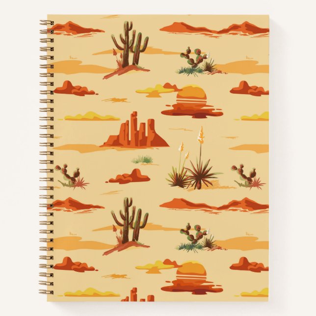 Wüstenlandschaft Arizona Muster Notizbuch (Vorderseite)