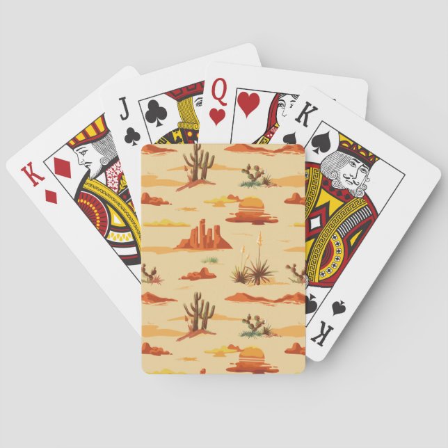 Wüstenlandschaft Arizona Muster Spielkarten (Rückseite)