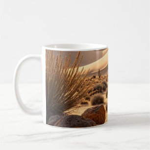 Wüstenlandschaft bei Sonnenuntergang Kaffeetasse