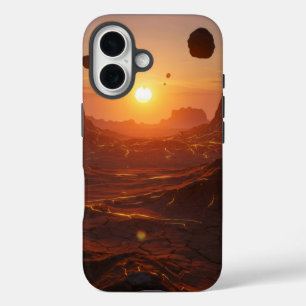 Wüstenlandschaft der Desolat-Alien iPhone 16 Hülle