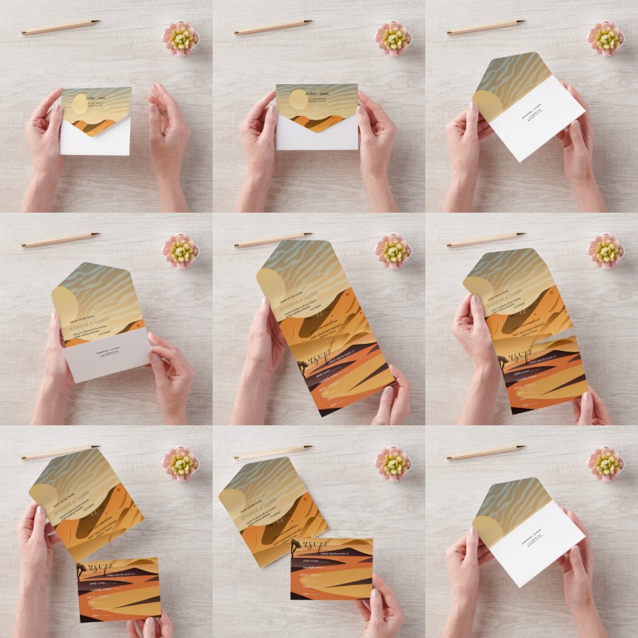 Wüstenlandschaft, die alle in einer Einladung zusa