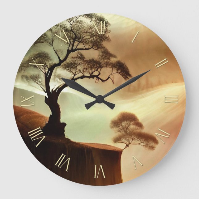Wüstenlandschaft Große Wanduhr (Vorderseite)