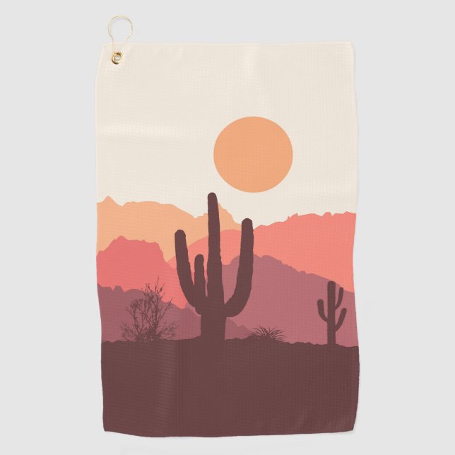Wüstenlandschaft in Mexiko Golfhandtuch (Vorderseite)