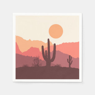 Wüstenlandschaft in Mexiko Serviette