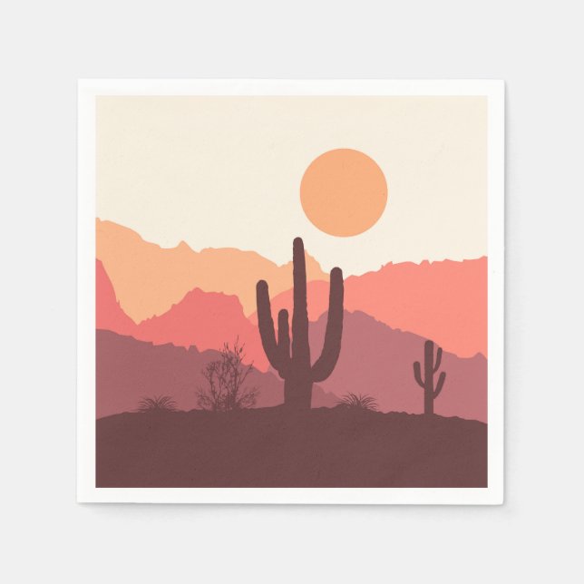Wüstenlandschaft in Mexiko Serviette (Vorderseite)