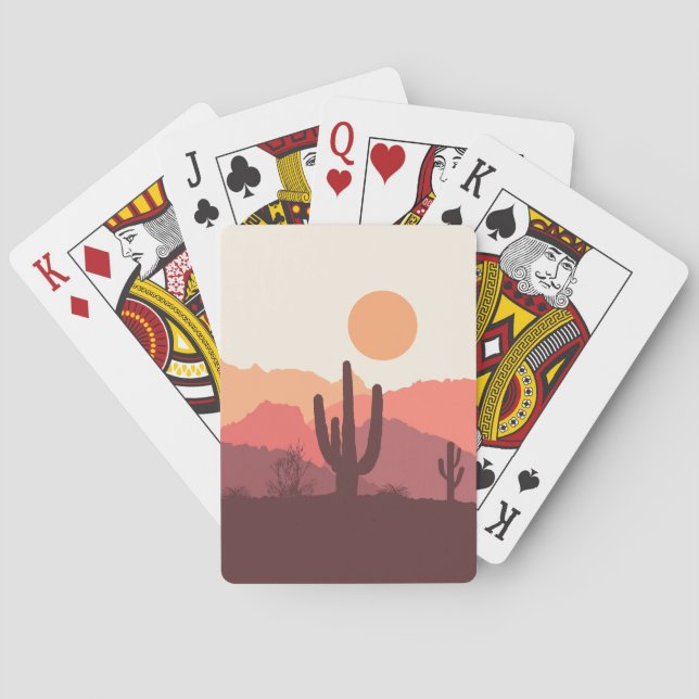 Wüstenlandschaft in Mexiko Spielkarten (Rückseite)