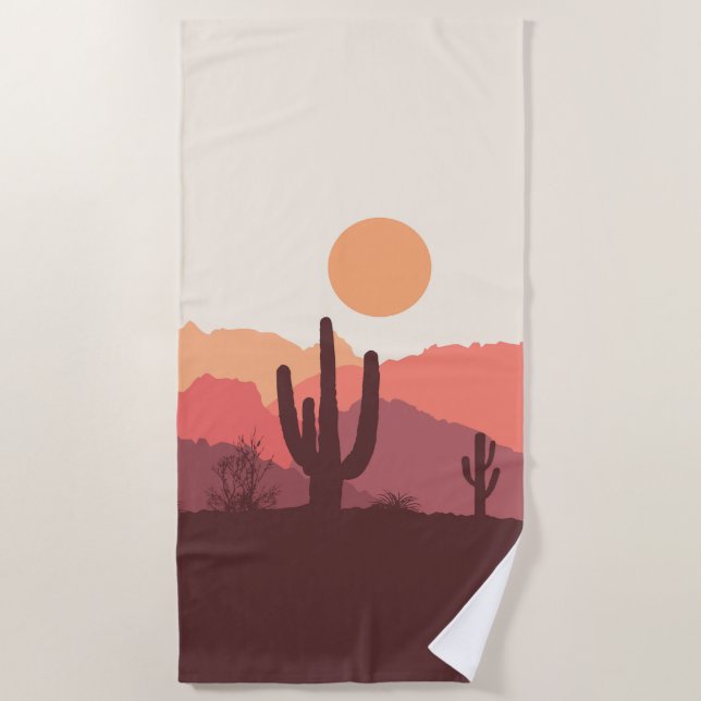 Wüstenlandschaft in Mexiko Strandtuch (Vorderseite)