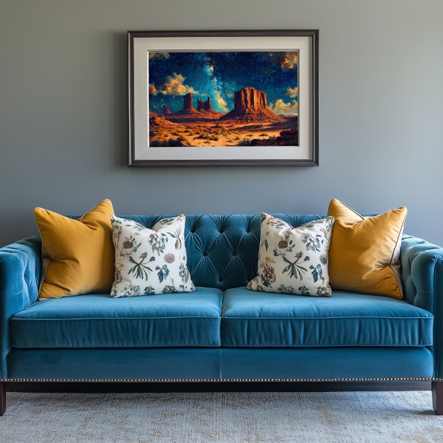 Wüstenlandschaft mit der Gebirgslandschaft Sandste Leinwanddruck (Desert Artwork)