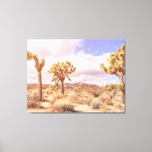 Wüstenlandschaft mit Josua-Bäumen Leinwanddruck