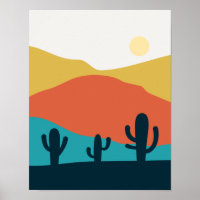 Wüstenlandschaft mit Kakteen