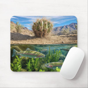 Wüstenlandschaft mit unterirdischer Seeszene Mousepad