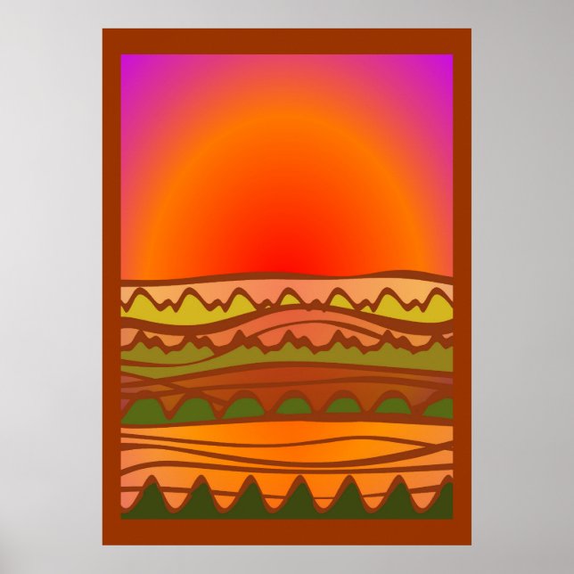 Wüstenlandschaft Poster (Vorne)