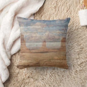 Wüstenlandschaft Sandsteinfelsen Und Himmlischer H Kissen