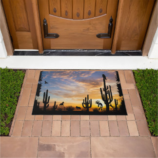 Wüstenlandschaft Südwest Kokopelli Doormat Fußmatte