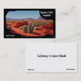 Wüstenlandschaft Sunset Business Card Visitenkarte