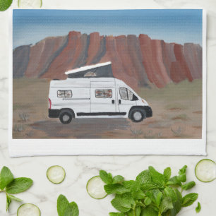 Wüstenlandschaft Van Life Küchentücher Weißer 