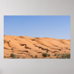 Wüstenlandschaft Wahiba Sands - Oman Poster