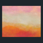 Wüstenlandschaften Abstrakt Landschaftsmalerei Poster<br><div class="desc">Ein abstraktes Gemälde mit Acrylfarben. Eine Wüste landet abstrakte Landschaft. Ein feuriger,  orangefarbener Boden und Berge mit sandigem Hintergrund und einem rosa bewölkten Himmel.</div>