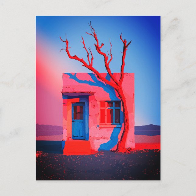 Wüstenmauer - Minimalistisch Postkarte (Vorderseite)