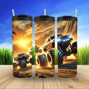 Wüstenmonster Truck Racing Adventure Thermosbecher
