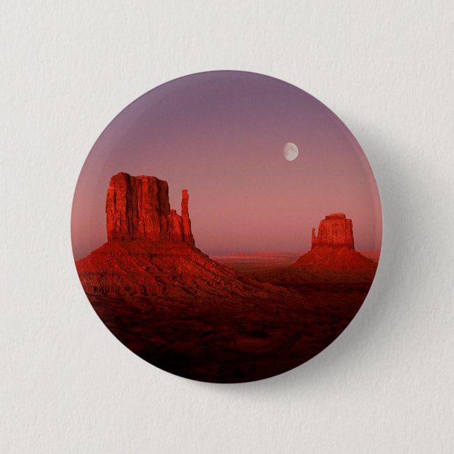 Wüstenmoonrise-Monument-Tal Utah Button (Vorderseite)