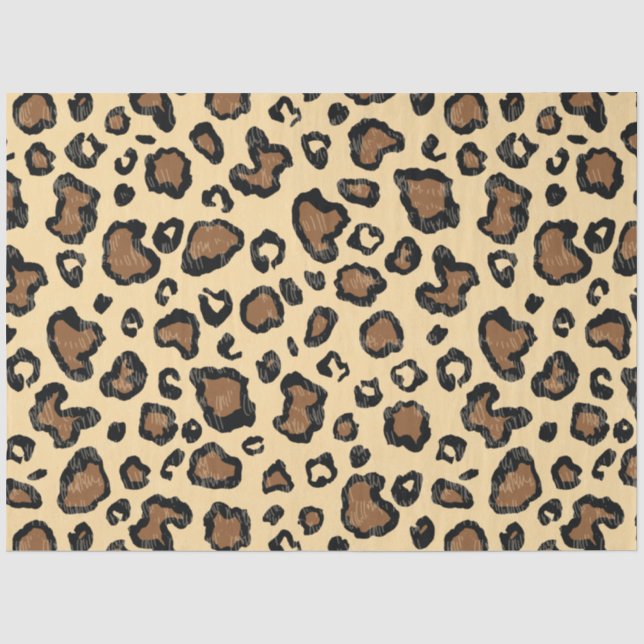 Wüstenmuster, Leopardenhautmuster Seidenpapier (Vorderseite)