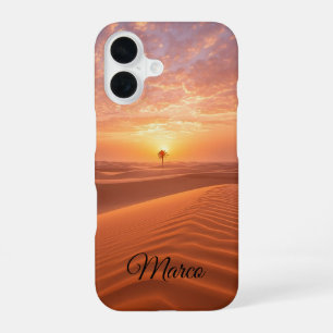 Wüstennähe - Goldene Dünen bei Sonnenuntergang iPhone 16 Hülle