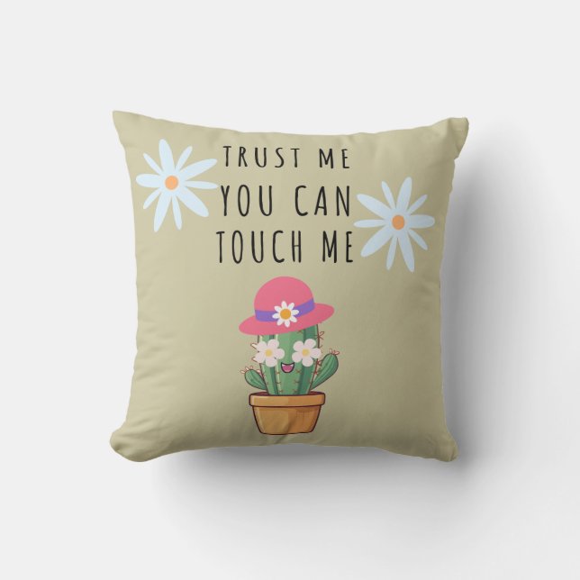 Wüstenoase: Kakteen Prints Pillow Kissen (Vorderseite)