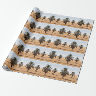 Wüstenoase: Sahara Palms Landschaft. Geschenkpapier