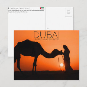 Wüstenpostkarte Dubai, Vereinigte Arabische Emirat Postkarte
