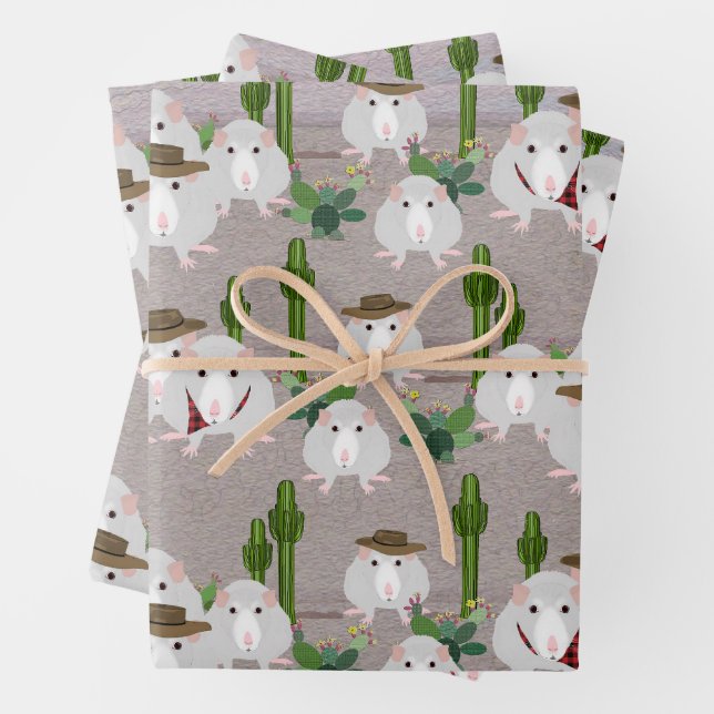 Wüstenrasen-Papierblätter Geschenkpapier Set (Beispiel)