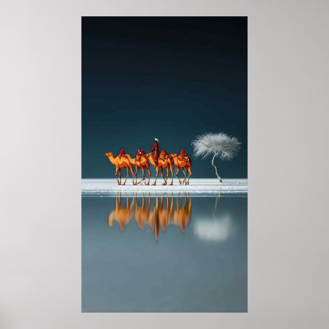 Wüstenreflexionen Poster (Vorne)