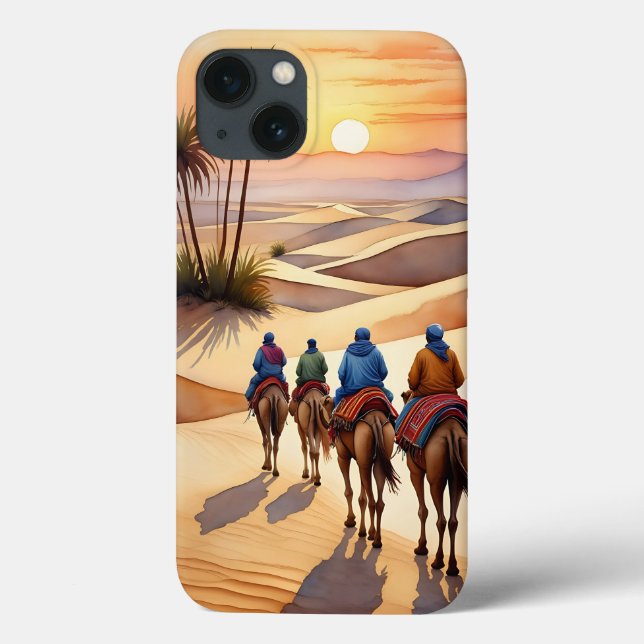 Wüstenreise bei Sunset - Nomadic Camel Caravan Case-Mate iPhone Hülle (Rückseite)