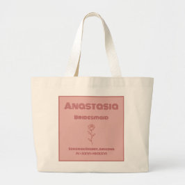 Wüstenrose-Brautjungfern-Tasche – Boho Jumbo Stoffbeutel